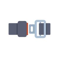 Seat belt buckle fastened protecting passenger in vehicle vector