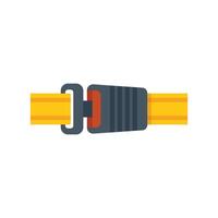 Yellow safety belt fastened securing passenger in vehicle vector