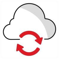 Cloud Sync and data icon concept vector