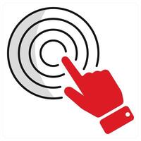 Interactive and touch icon concept vector