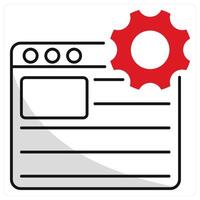 Web Optimization and web icon concept vector