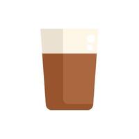 Tall glass of beer with foam on top minimalist illustration vector