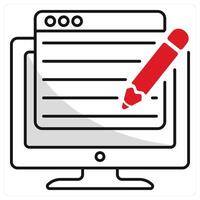 Content Writing and content icon concept vector