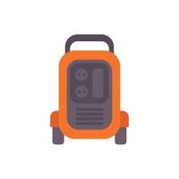 Portable generator supplying electricity providing power backup source vector