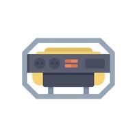 Portable generator providing electricity during power outage vector