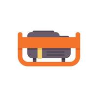 Portable generator providing emergency power supply in flat design vector