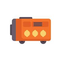 Portable generator providing electricity during power outage vector