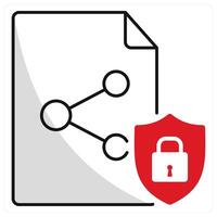 File Sharing Security and privacy icon concept vector