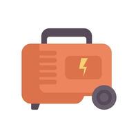 Portable generator providing electricity during power outage vector