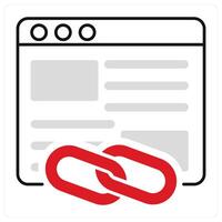 Backlink and link icon concept vector