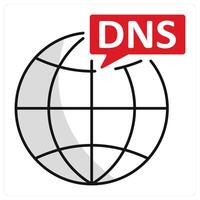 DNS and server icon concept vector