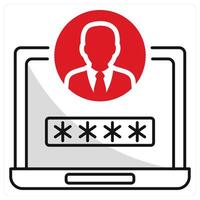 Admin Login and admin icon concept vector
