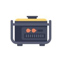 Portable generator providing electricity during power outage vector