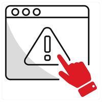 Error and alert icon concept vector