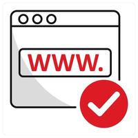 Domain Name and url icon concept vector