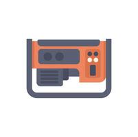 Portable generator providing electricity during power outage vector