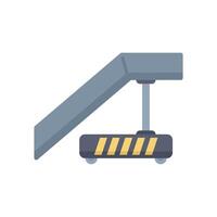 Mobile airport gangway connecting passengers to airplane for boarding vector