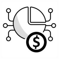 Crypto Currency and bitcoin icon concept vector