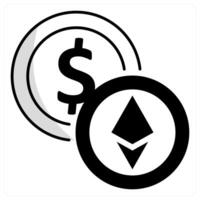 Cryptocurrency and bitcoin icon concept vector