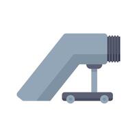 Mobile boarding stairs connecting airport with airplane for passengers boarding vector