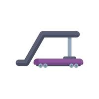 Airport conveyor belt connecting airplane to terminal building icon vector