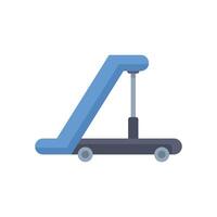 Mobile airport stairway for boarding passengers on airplane vector