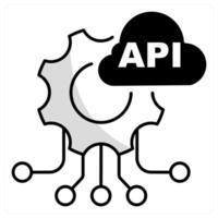 API and software icon concept vector