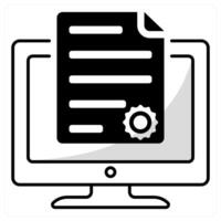 Digital Contract and document icon concept vector