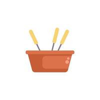 Three incense sticks burning, creating relaxing aromas vector