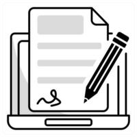 Electronic Signature and digital icon concept vector