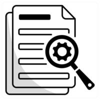 Data and search icon concept vector