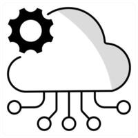 Saas and cloud icon concept vector