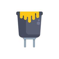 Electrical socket with melted plug overheating concept illustration vector