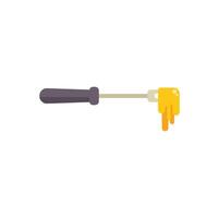 Honey dipper dripping with golden honey isolated on white background vector