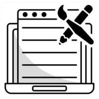 Web Design and layout icon concept vector