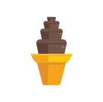 Chocolate fountain flowing on a special event party vector
