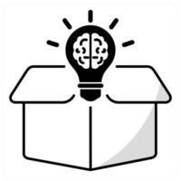 Out of Box and ideas icon concept vector