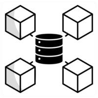 Big Data and cloud icon concept vector