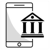 Mobile Banking and banking icon concept vector