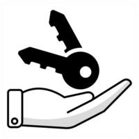 Business Key and growth icon concept vector