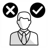 Decision Making and choice icon concept vector