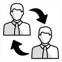 Change Management and strategy icon concept vector
