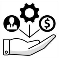 Resource Allocation and resources icon concept vector