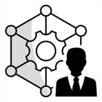 Management Skill and decision icon concept vector