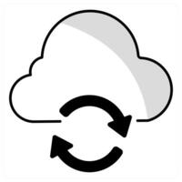 Cloud Sync and data icon concept vector