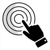 Interactive and touch icon concept vector