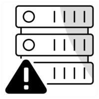 Server Down and server issue icon concept vector