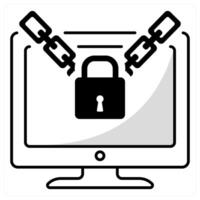 Ransomware and security icon concept vector