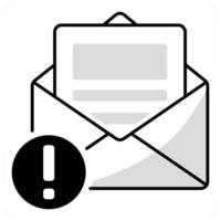 Spam and email alert icon concept vector