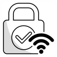 Wireless Security and security icon concept vector